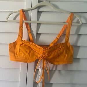 For Love And Lemons Orange Crop Top
